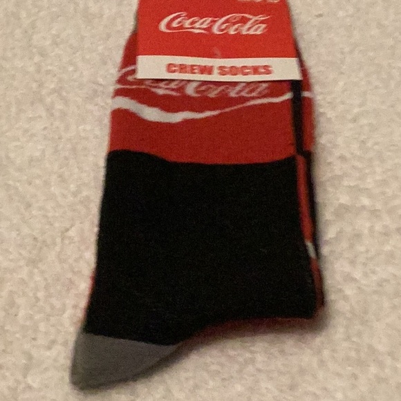Coca Cola Casual Socks Red and Black Crew - Picture 3 of 8
